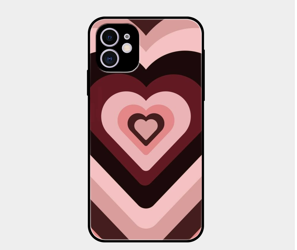 Brown Y2K Hearts