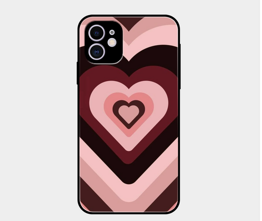 Brown Y2K Hearts