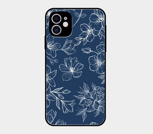 Dark Blue Floral