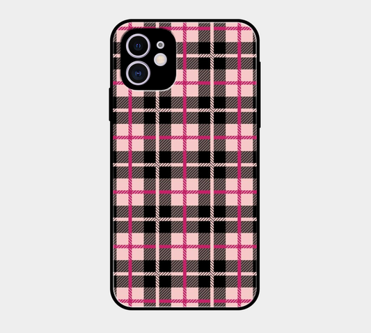 Warm Pink Checkboard Design