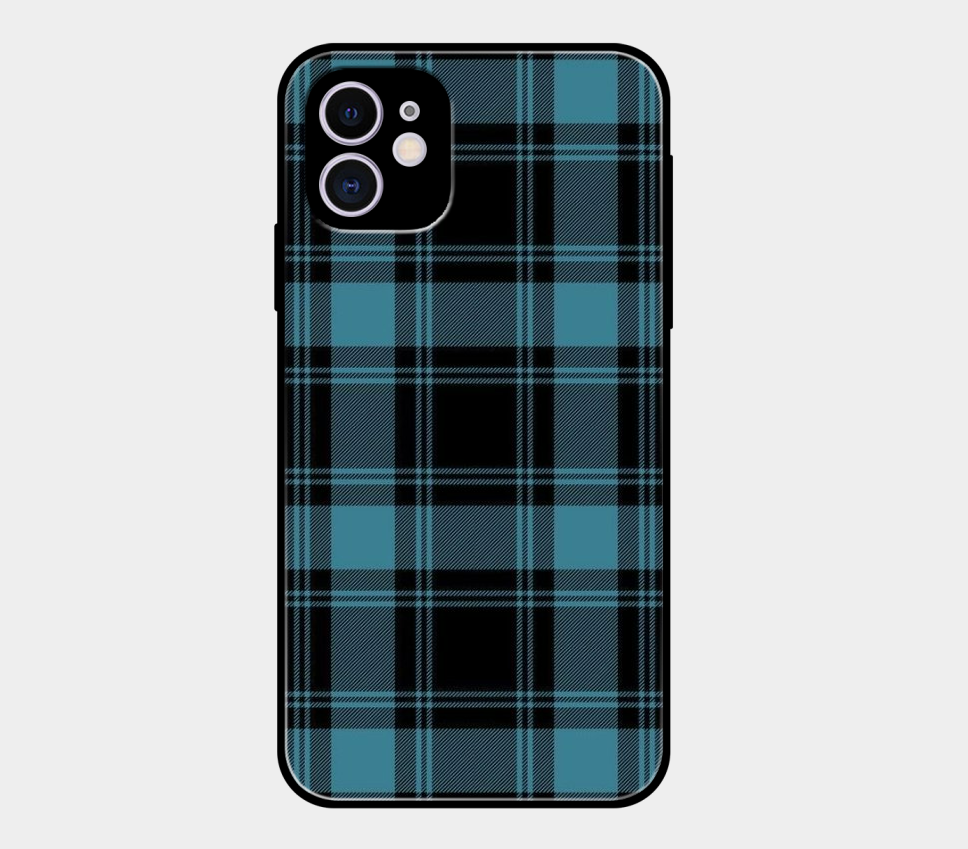 Sea Green And Black Check