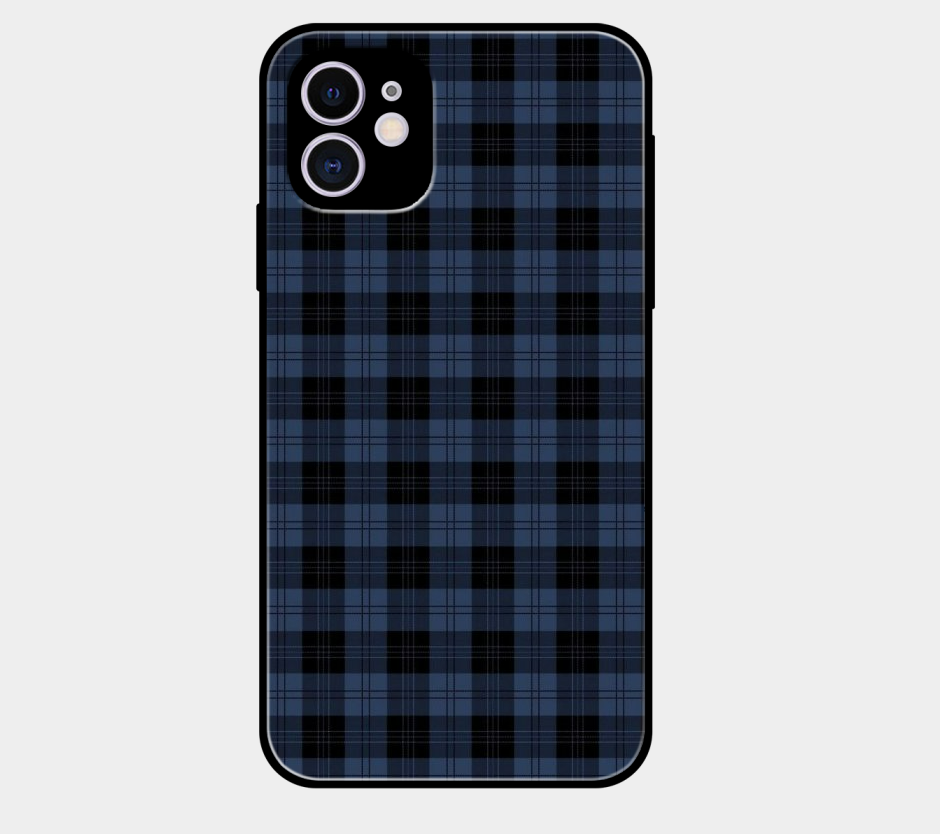 Blue Over Black Check