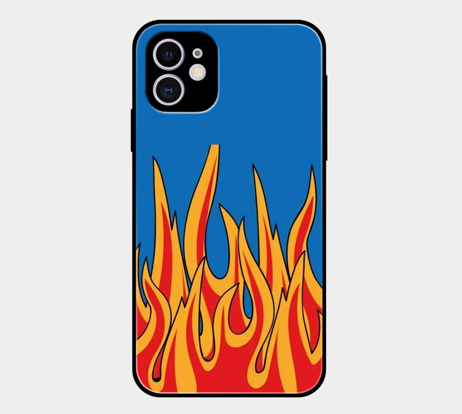 Flames On Blue