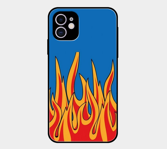 Flames On Blue